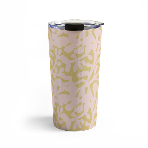 Camilla Foss Lush Rosehip Pink Yellow Travel Mug