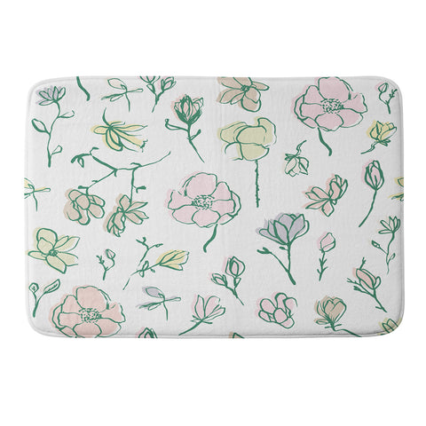 Camilla Foss Magnolias Memory Foam Bath Mat
