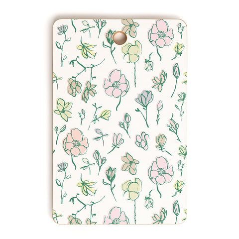 Camilla Foss Magnolias Cutting Board Rectangle