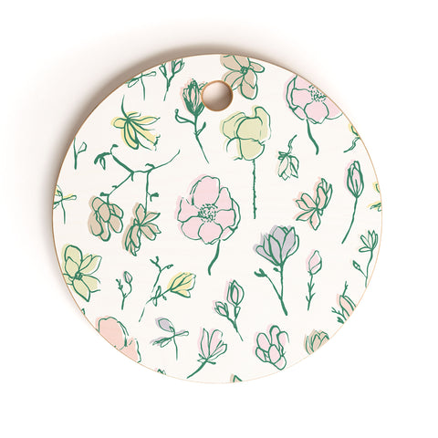 Camilla Foss Magnolias Cutting Board Round