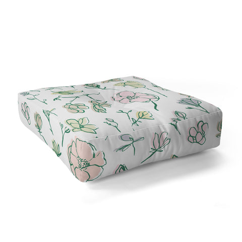 Camilla Foss Magnolias Floor Pillow Square