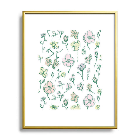 Camilla Foss Magnolias Metal Framed Art Print