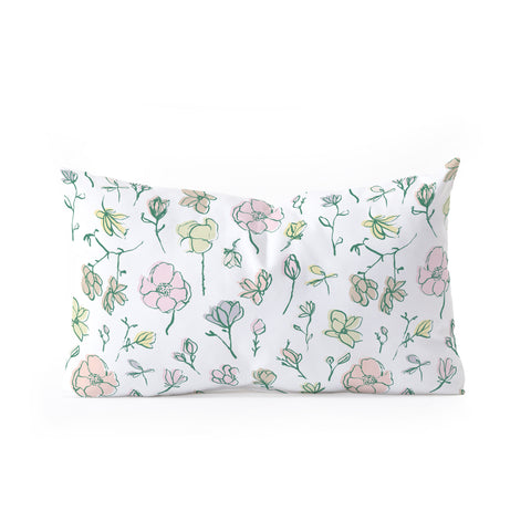 Camilla Foss Magnolias Oblong Throw Pillow
