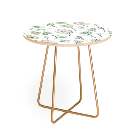 Camilla Foss Magnolias Round Side Table