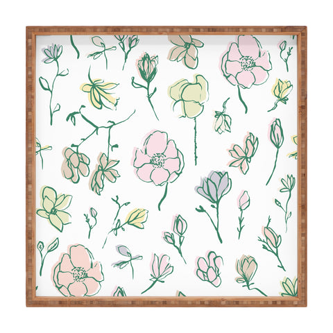 Camilla Foss Magnolias Square Tray