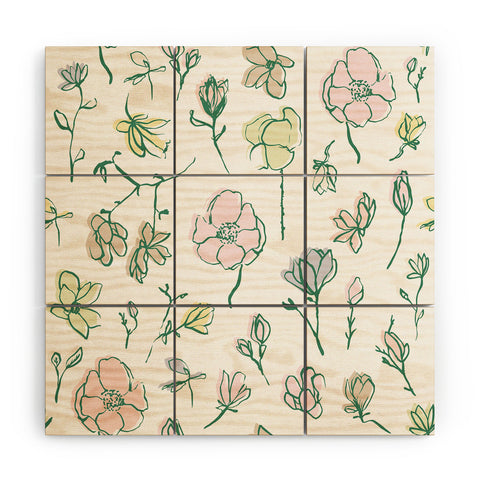 Camilla Foss Magnolias Wood Wall Mural