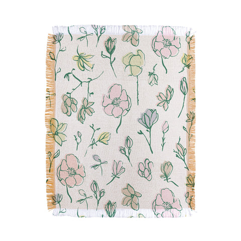 Camilla Foss Magnolias Throw Blanket