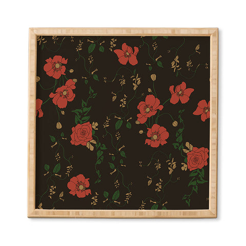 Camilla Foss Midnight Flourish Framed Wall Art