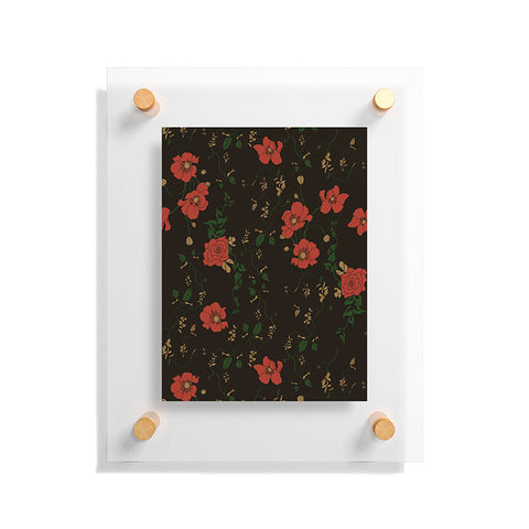 Camilla Foss Midnight Flourish Floating Acrylic Print