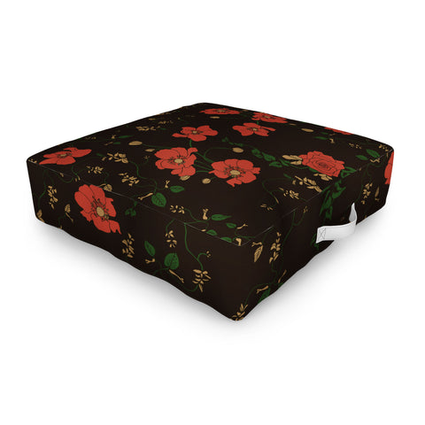 Camilla Foss Midnight Flourish Outdoor Floor Cushion