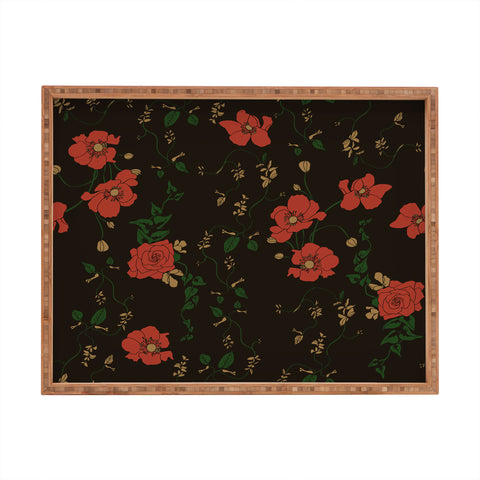 Camilla Foss Midnight Flourish Rectangular Tray