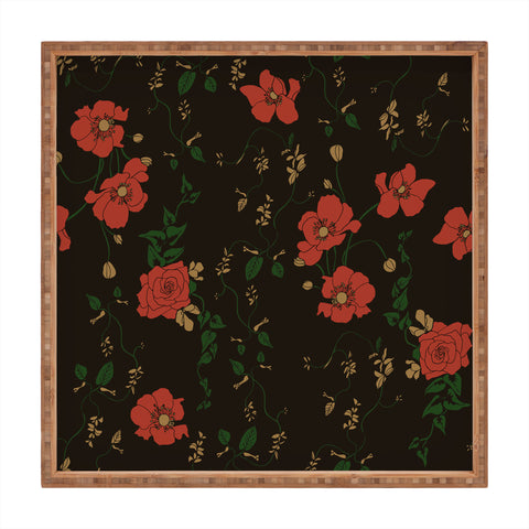 Camilla Foss Midnight Flourish Square Tray