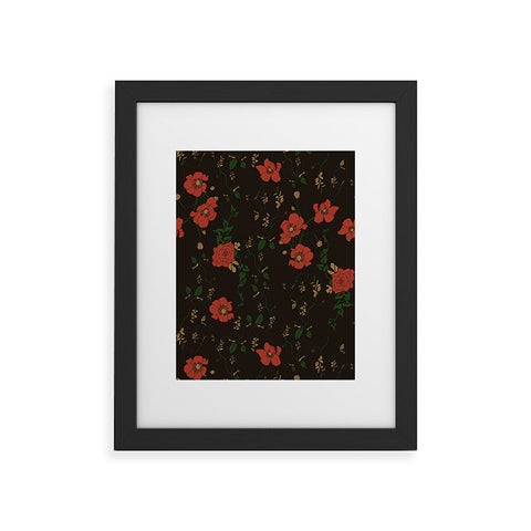 Camilla Foss Midnight Flourish Framed Art Print