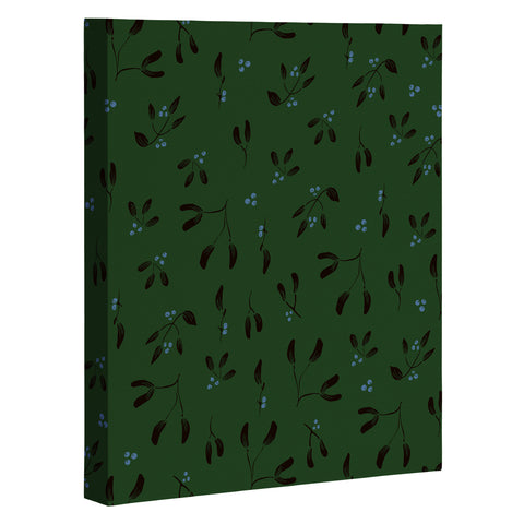 Camilla Foss Midnight Mistletoe Art Canvas