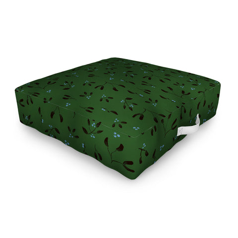 Camilla Foss Midnight Mistletoe Outdoor Floor Cushion