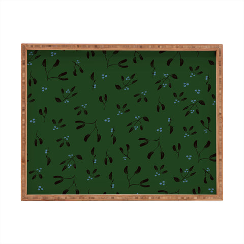 Camilla Foss Midnight Mistletoe Rectangular Tray