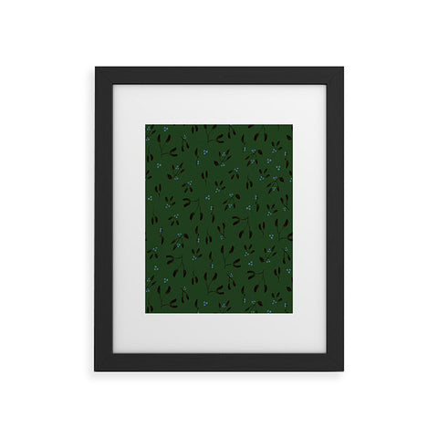 Camilla Foss Midnight Mistletoe Framed Art Print