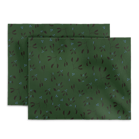 Camilla Foss Midnight Mistletoe Placemat