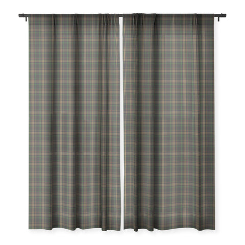 Camilla Foss Midnight Plaid Sheer Window Curtain