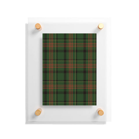 Camilla Foss Midnight Plaid Green Floating Acrylic Print