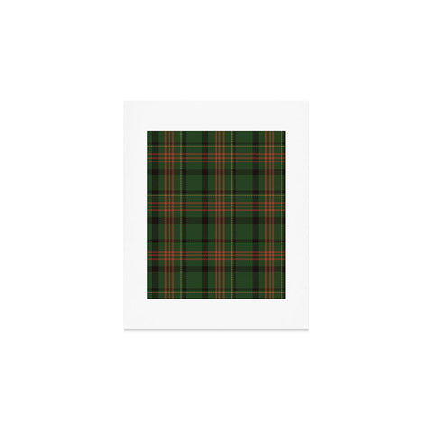 Camilla Foss Midnight Plaid Green Art Print