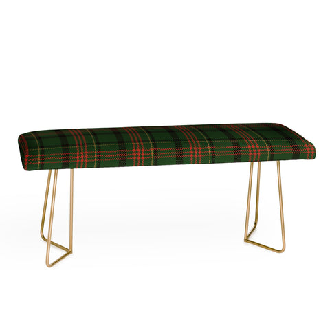 Camilla Foss Midnight Plaid Green Bench