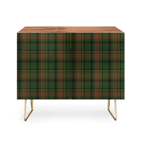Camilla Foss Midnight Plaid Green Credenza
