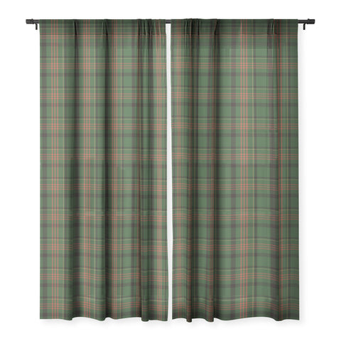 Camilla Foss Midnight Plaid Green Sheer Non Repeat