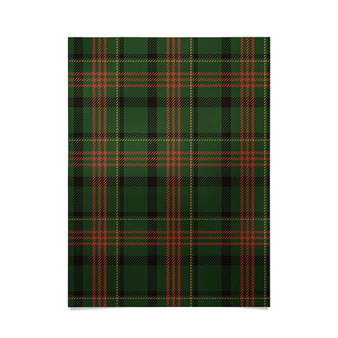 Camilla Foss Midnight Plaid Green Poster