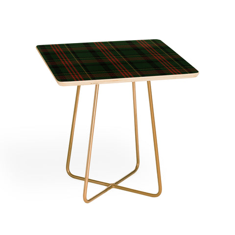 Camilla Foss Midnight Plaid Green Side Table