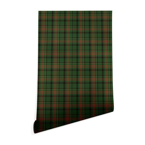 Camilla Foss Midnight Plaid Green Wallpaper