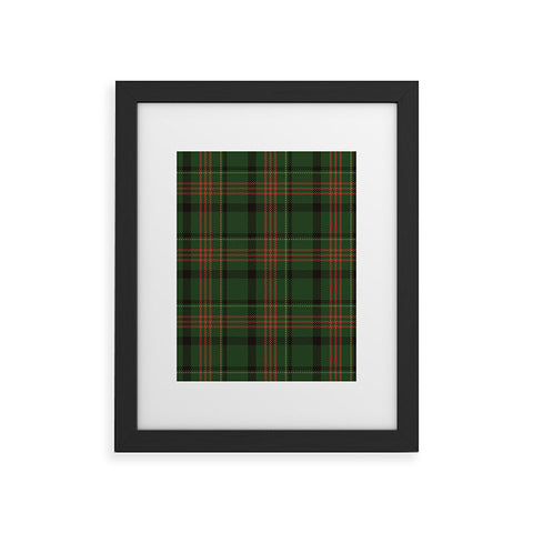 Camilla Foss Midnight Plaid Green Framed Art Print