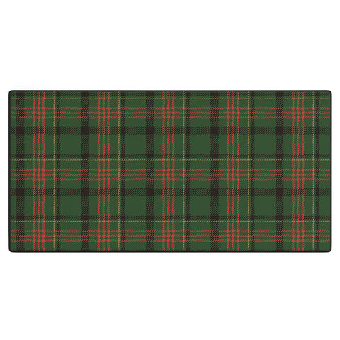 Camilla Foss Midnight Plaid Green Desk Mat