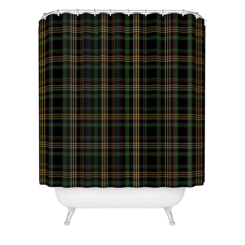 Camilla Foss Midnight Plaid Shower Curtain