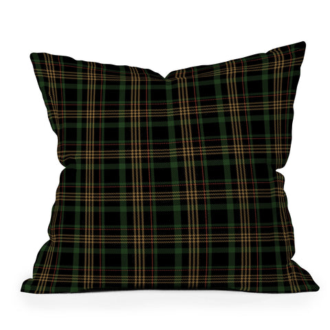 Camilla Foss Midnight Plaid Throw Pillow