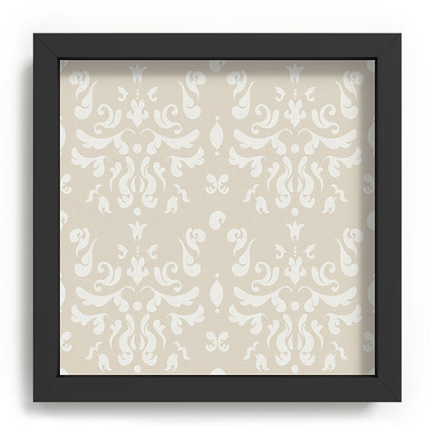 Camilla Foss Modern Damask Gray Recessed Framing Square
