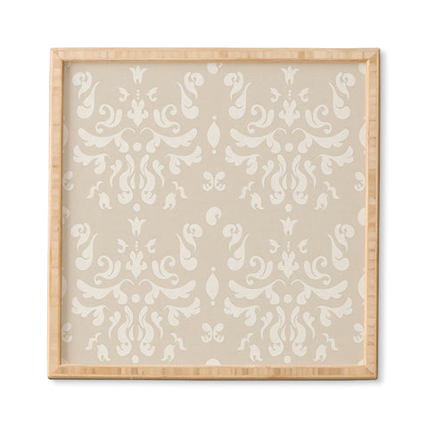Camilla Foss Modern Damask Gray Framed Wall Art