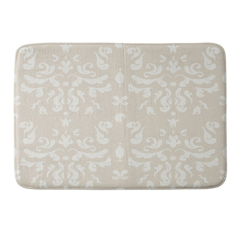 Camilla Foss Modern Damask Gray Memory Foam Bath Mat