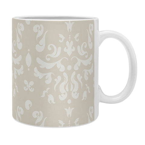 Camilla Foss Modern Damask Gray Coffee Mug