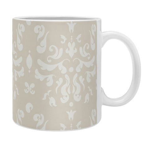 Camilla Foss Modern Damask Gray Coffee Mug