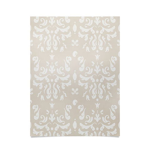 Camilla Foss Modern Damask Gray Poster
