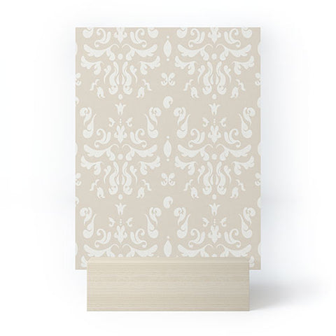 Camilla Foss Modern Damask Gray Mini Art Print