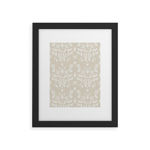 Camilla Foss Modern Damask Gray Framed Art Print