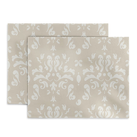 Camilla Foss Modern Damask Gray Placemat