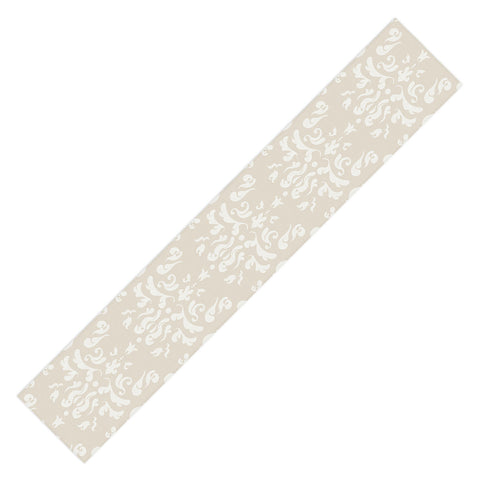 Camilla Foss Modern Damask Gray Table Runner
