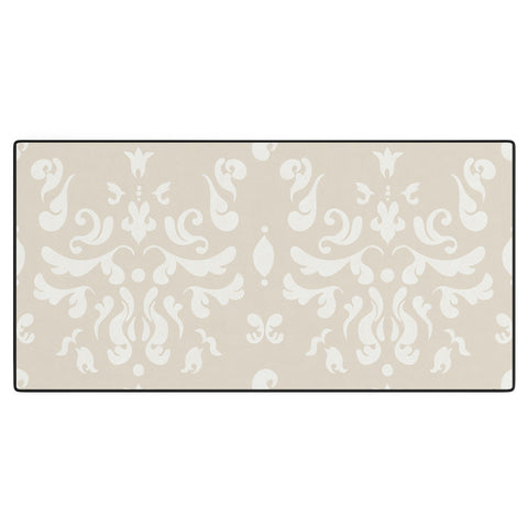 Camilla Foss Modern Damask Gray Desk Mat