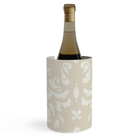 Camilla Foss Modern Damask Gray Wine Chiller