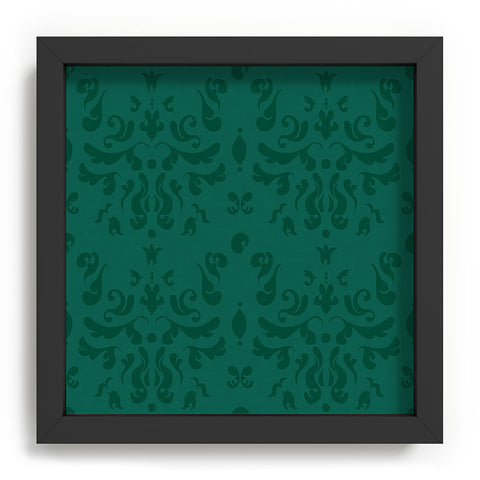 Camilla Foss Modern Damask Green Recessed Framing Square