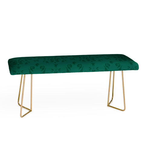 Camilla Foss Modern Damask Green Bench