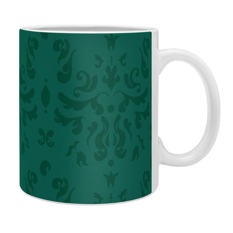 Camilla Foss Modern Damask Green Coffee Mug